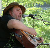 Photo - Norm at festival in Mel Lastman Square, June 2003; hi res available