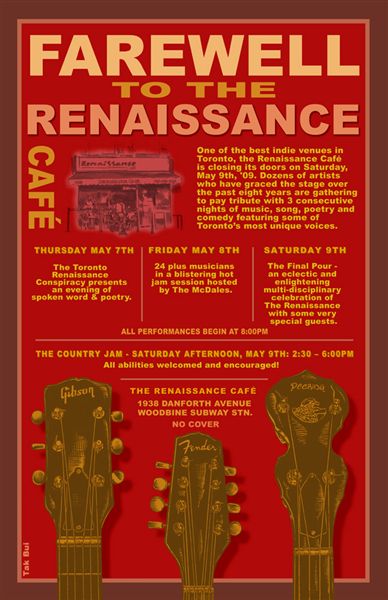 Renaissance Cafe Farewell Poster - click for larger image